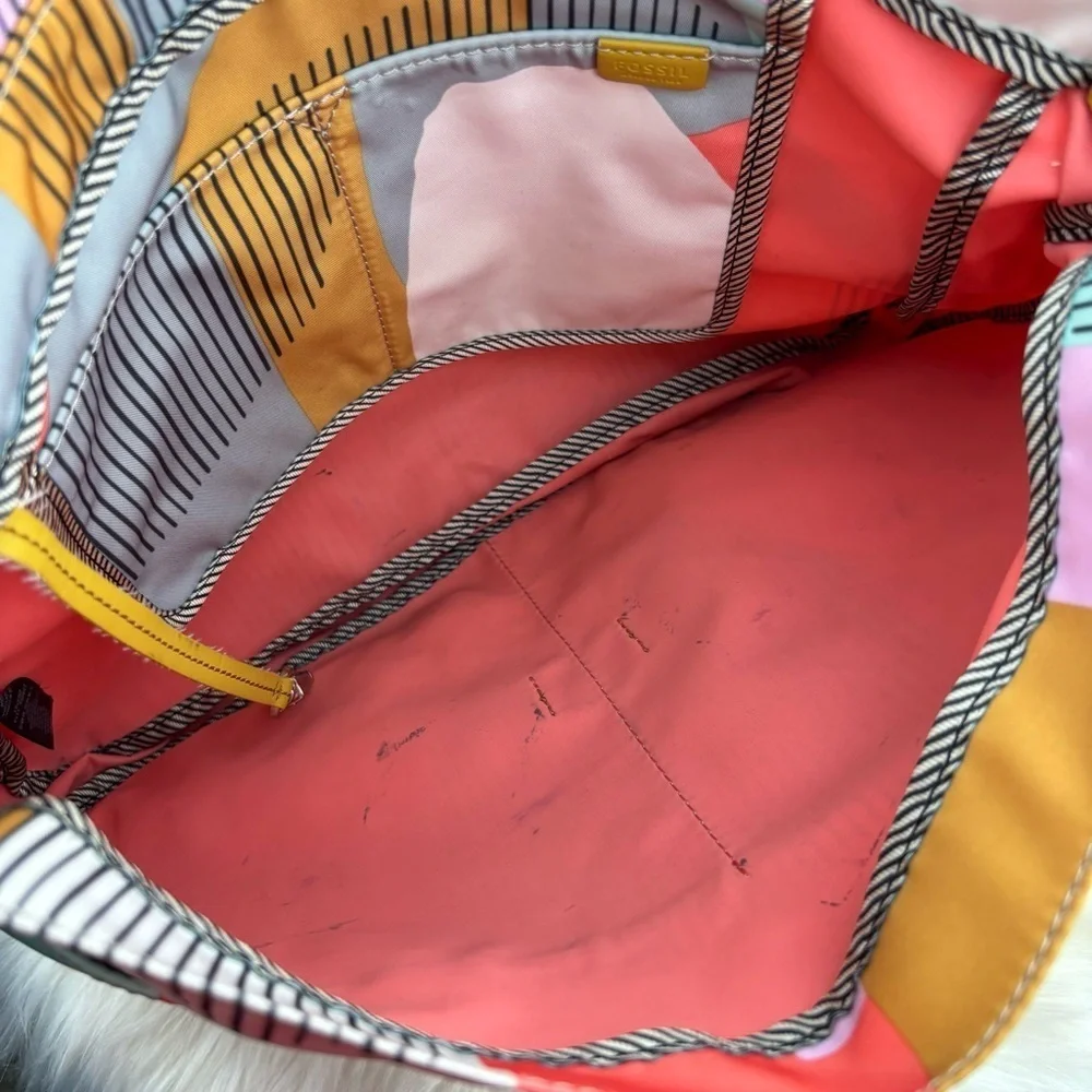 Fossil Colorful Abstract Messenger Bag